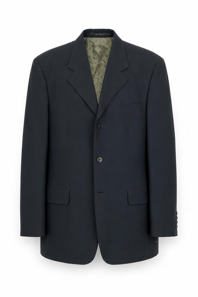 Front view of Pierre Cardin Men's Grey Blazer 40R Wool Jacket