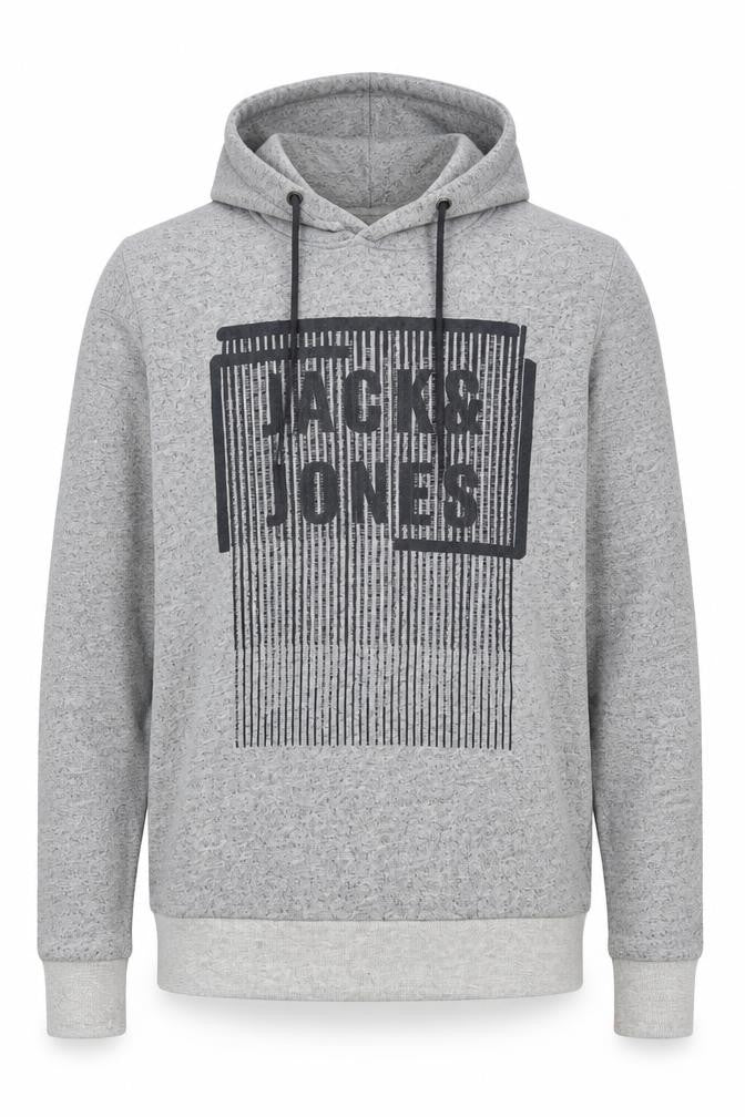 Jack & Jones Men's Grey Pullover Hoodie, Size L