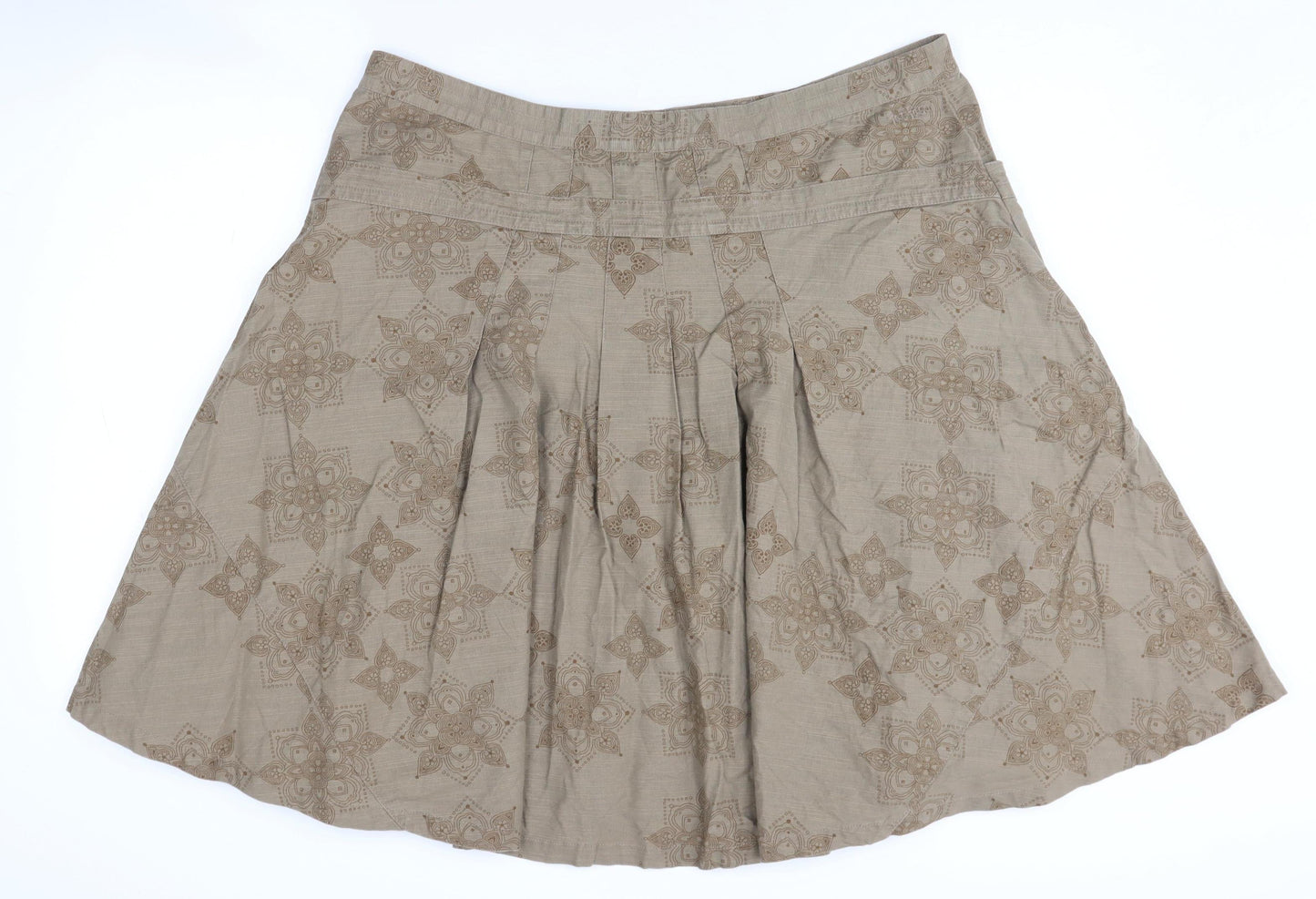 Fat Face Women's Beige A-Line Skirt Size 16