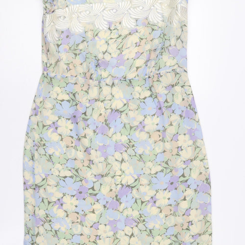 Whistles Women's Multicoloured Floral Silk Dress UK 10