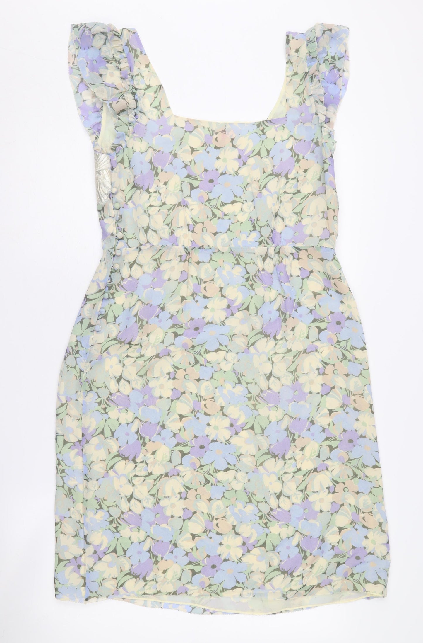 Whistles Women's Multicoloured Floral Silk Dress UK 10