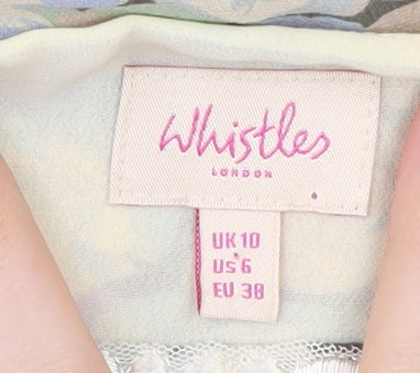 Whistles Women's Multicoloured Floral Silk Dress UK 10