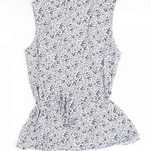 Long Tall Sally Women's Blue Floral Wrap Blouse M