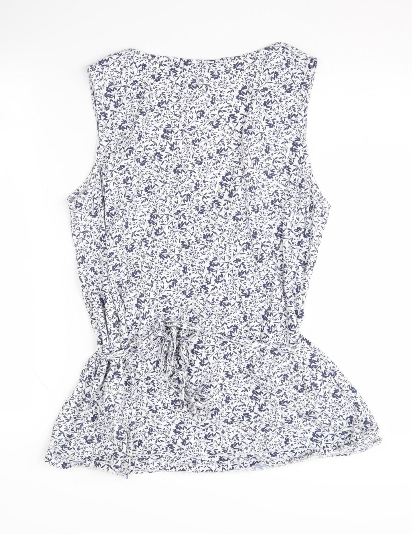 Long Tall Sally Women's Blue Floral Wrap Blouse M