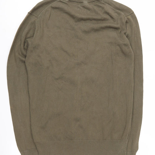 Adidas Women's Green XS V-Neck Cotton Jumper