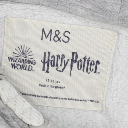 Marks and Spencer Women's Grey Harry Potter Hoodie Size 12