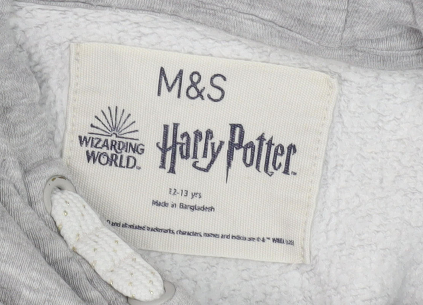 Marks and Spencer Women's Grey Harry Potter Hoodie Size 12