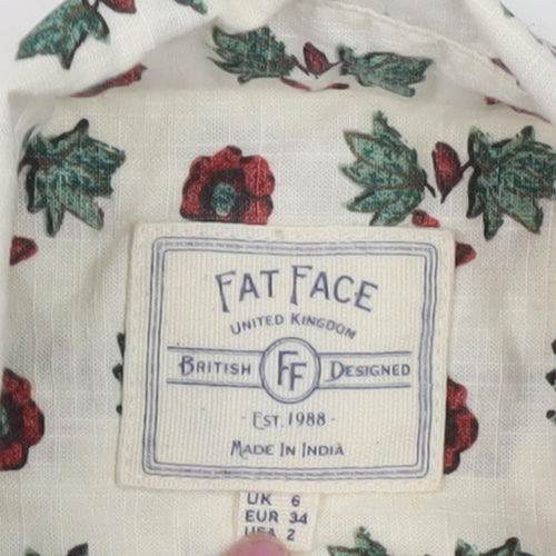 Fat Face Women's Floral Blouse Multicoloured Size 6