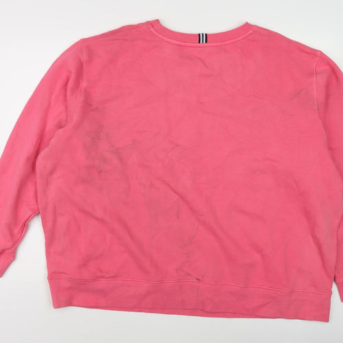 Joules Women's Pink Medium Cotton Pullover Sweatshirt