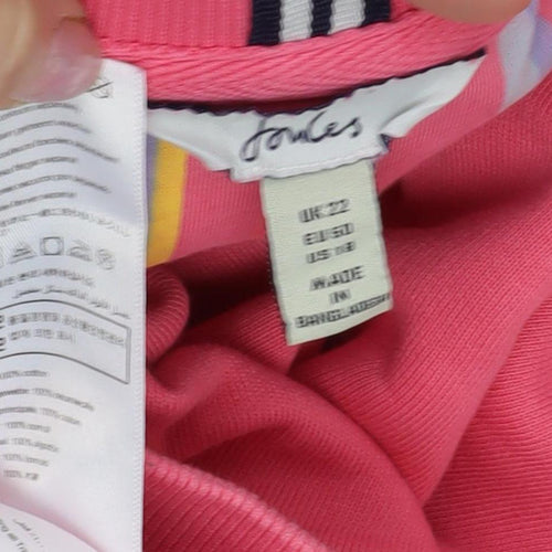 Joules Women's Pink Medium Cotton Pullover Sweatshirt