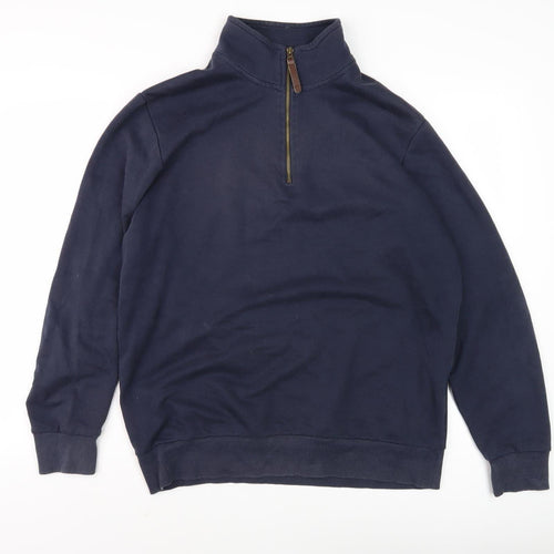 Mountain Warehouse Men's Blue 1/4 Zip Fleece Sweatshirt M