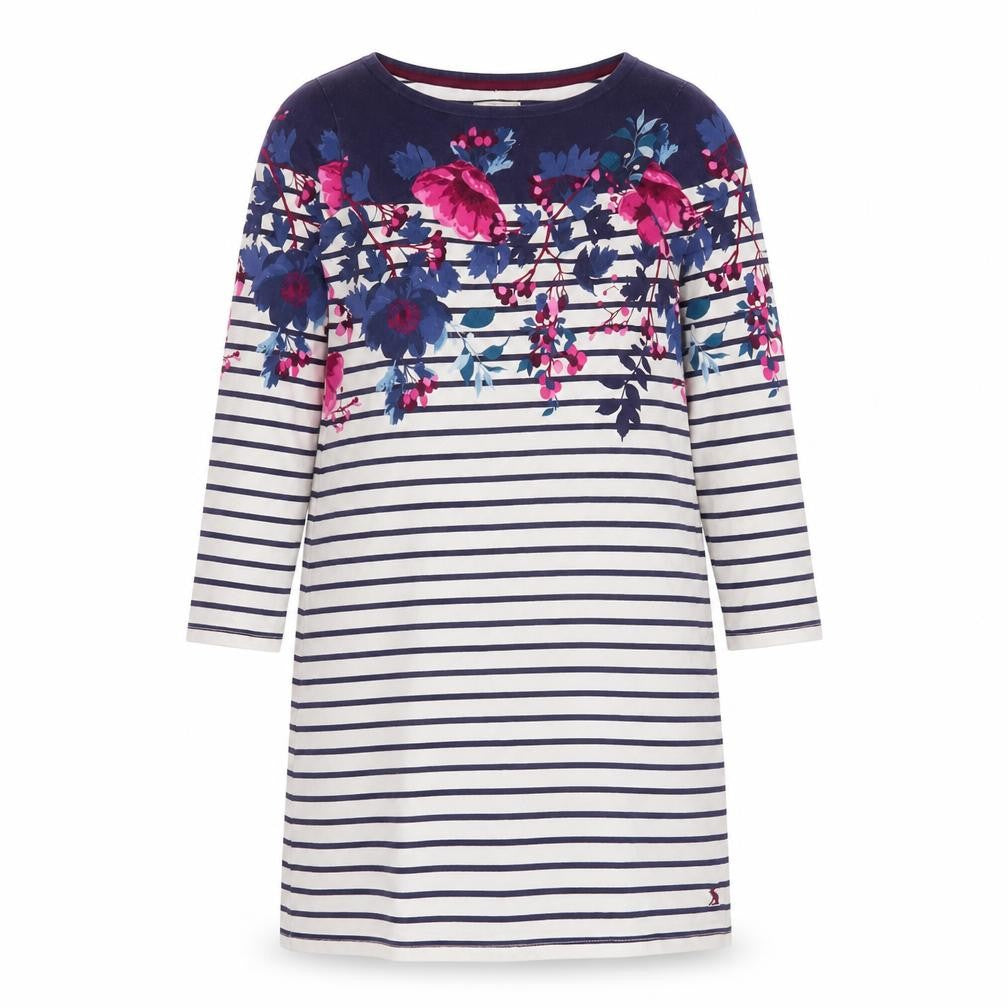 Joules Women’s Multicoloured Striped Floral Dress