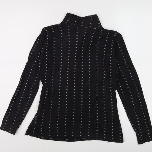 Trespass Women's Black Henley Sweatshirt, S, Polka Dot