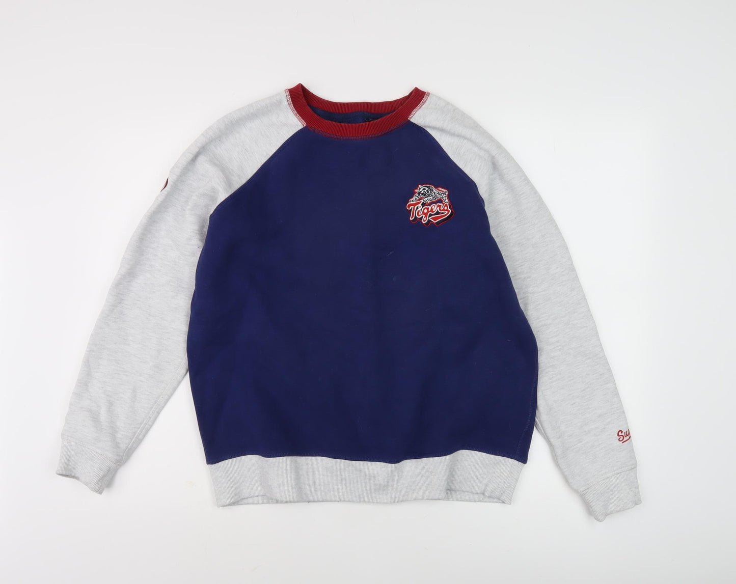 Superdry Unisex Blue/Grey Logo Sweatshirt Size UK 6