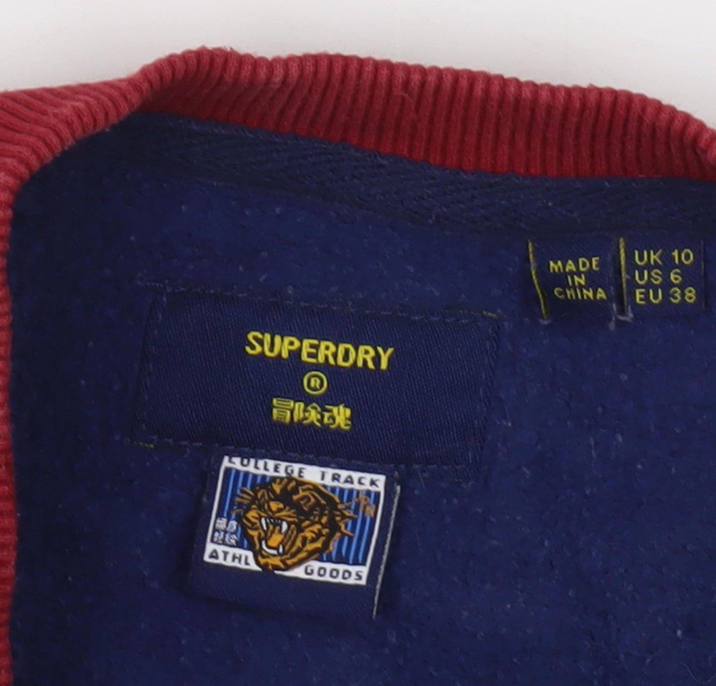Superdry Unisex Blue/Grey Logo Sweatshirt Size UK 6