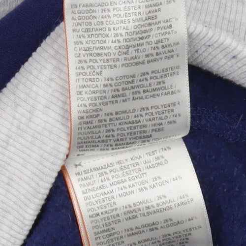 Superdry Unisex Blue/Grey Logo Sweatshirt Size UK 6