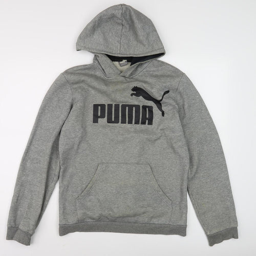 Puma Boys Grey Logo Pullover Hoodie Size 16