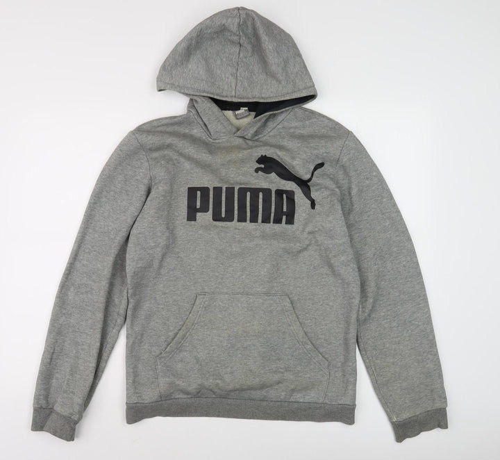 Puma Boys Grey Logo Pullover Hoodie Size 16