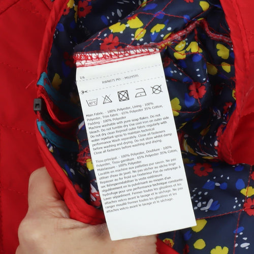 Regatta Women's Red Quilted Jacket Size 10