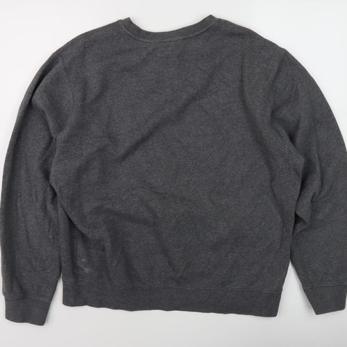 Nike Men's Grey Pullover Sweatshirt M - Logo Accent