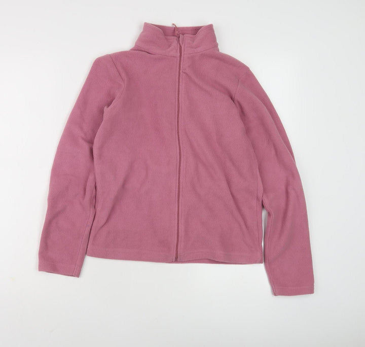 Mountain Warehouse Girls Pink Fleece Full Zip Hoodie 12 Years