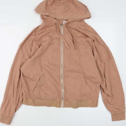 Calvin Klein Women's Brown Full Zip Hoodie M