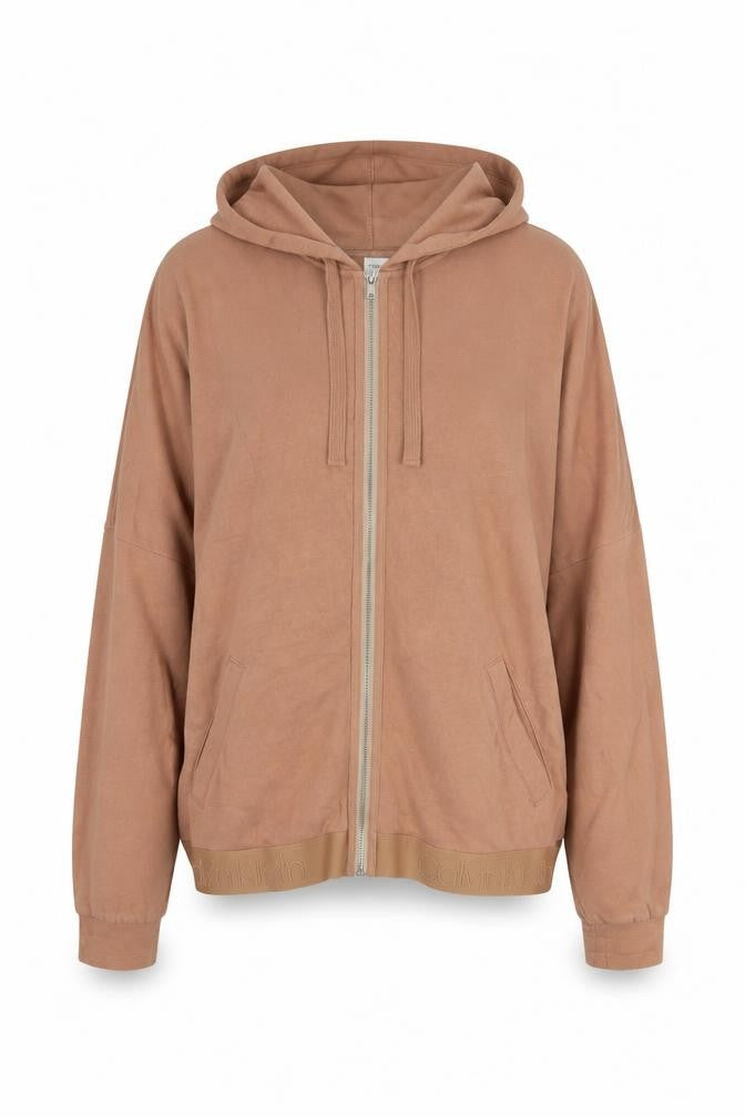 Calvin Klein Women's Brown Full Zip Hoodie M