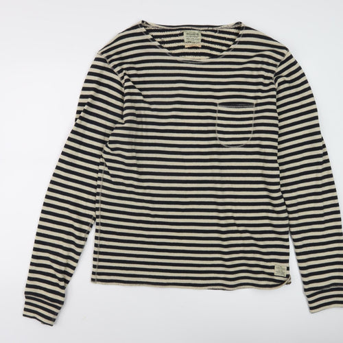 Jack & Jones Vintage Striped Men's L T-Shirt Black