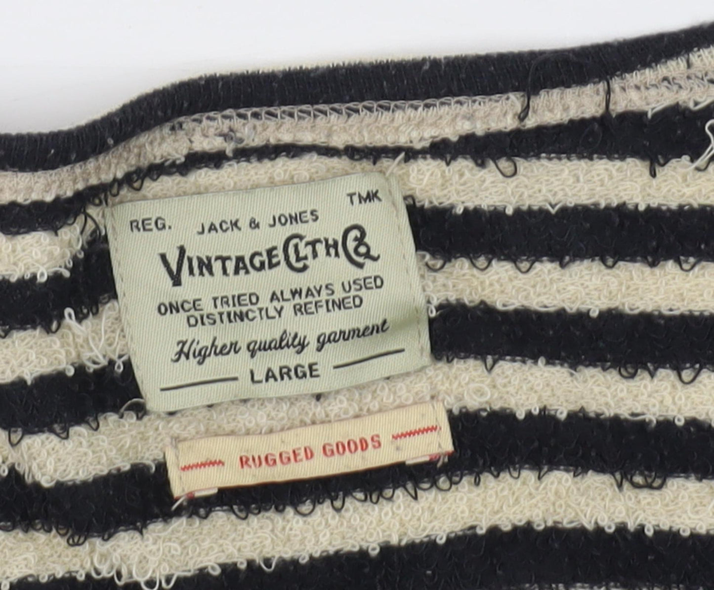 Jack & Jones Vintage Striped Men's L T-Shirt Black