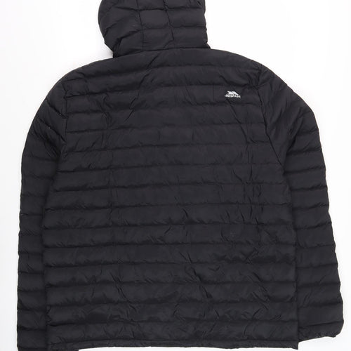Trespass Men's Black XL Puffer Jacket Hooded Insulated