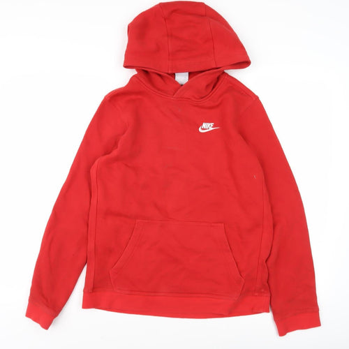Nike Boys Red Fleece Pullover Hoodie XL