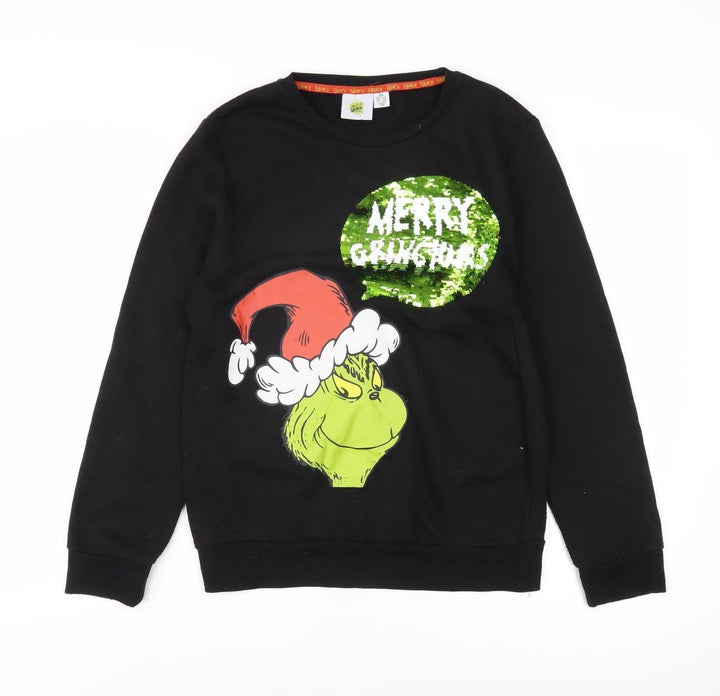 The Grinch Unisex Black Christmas Pullover Sweatshirt 2XS