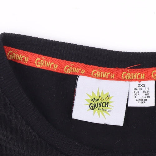 The Grinch Unisex Black Christmas Pullover Sweatshirt 2XS