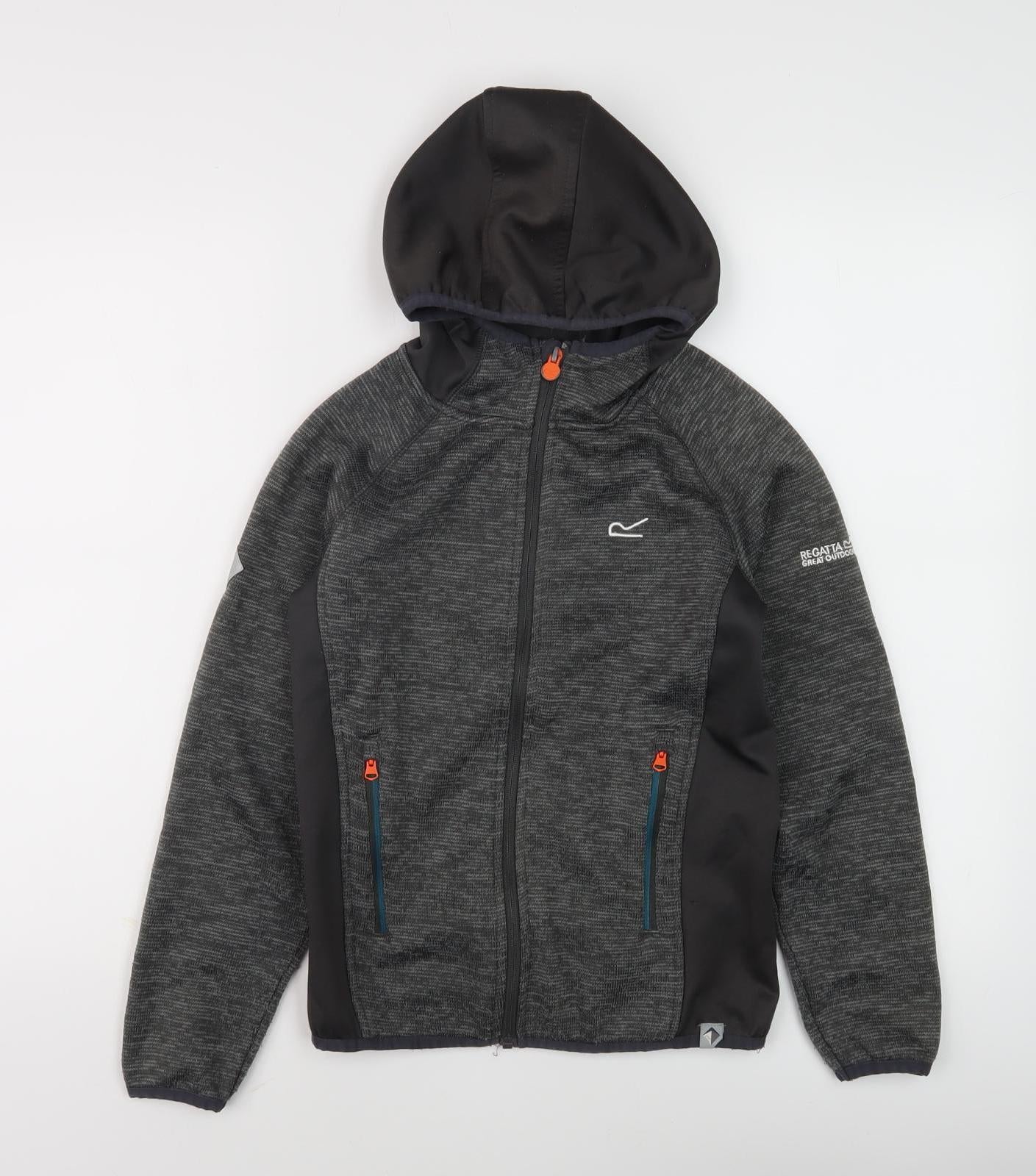 Regatta Boys Grey Full Zip Hoodie 11-12 Years