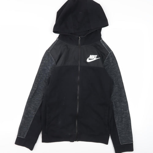 Nike Boys Black Full Zip Hoodie - Size 12-13 Years