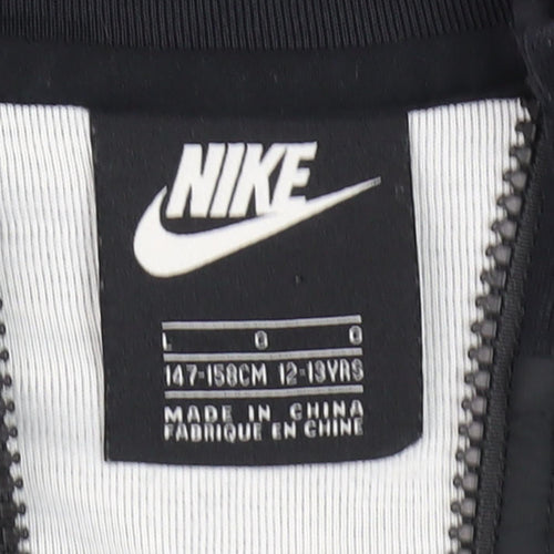 Nike Boys Black Full Zip Hoodie - Size 12-13 Years