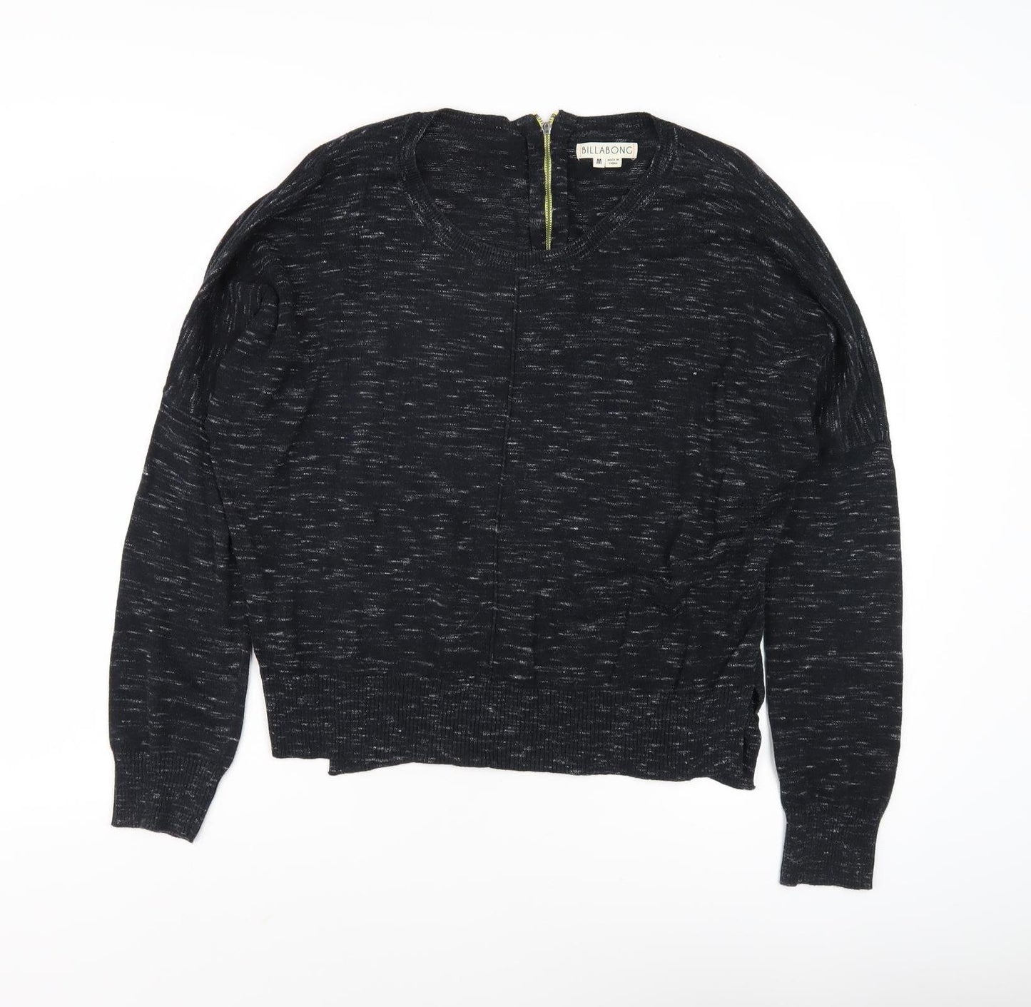 Billabong Women's Black Full Zip Jumper, Size M