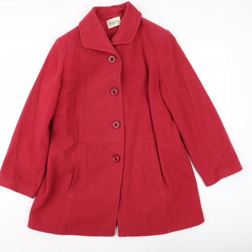 Eastex Women's Red Mid-Length Wool Coat Size 10
