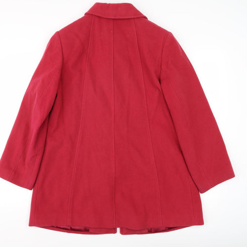 Eastex Women's Red Mid-Length Wool Coat Size 10