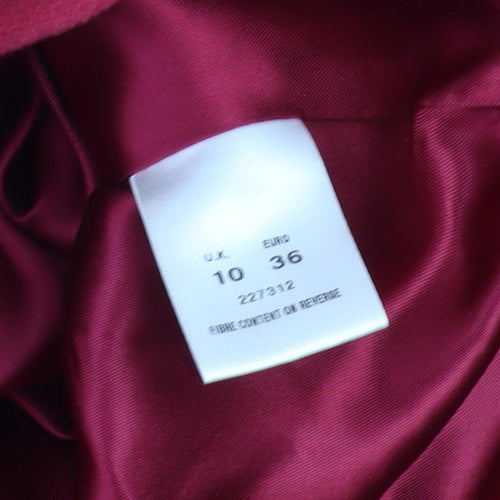 Eastex Women's Red Mid-Length Wool Coat Size 10