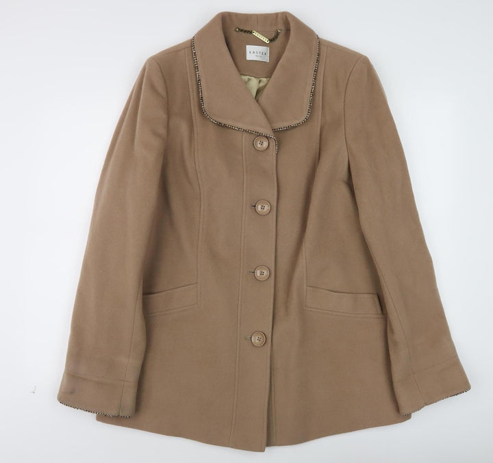 Eastex Women's Beige Wool Blend Coat Size 16