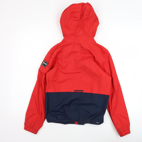 Regatta Boys Red Blue Windbreaker Jacket Hooded 14 Years