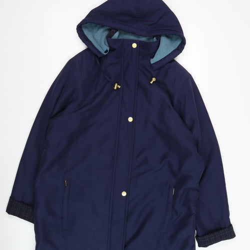 Country Rose Women's Blue Parka Jacket Size 14