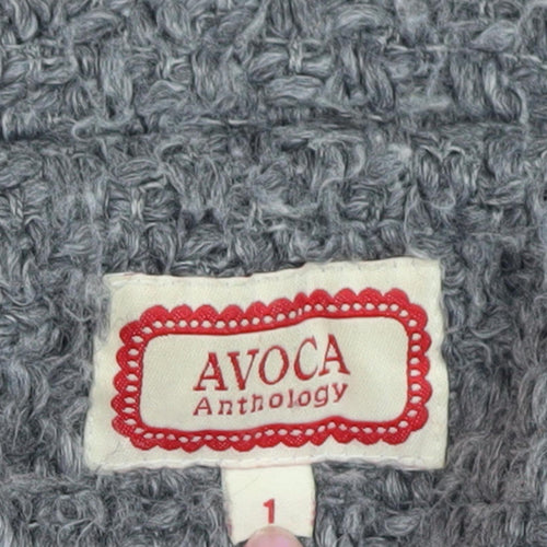 Ayoca Women's Grey Long Coat, L, Button, Lined