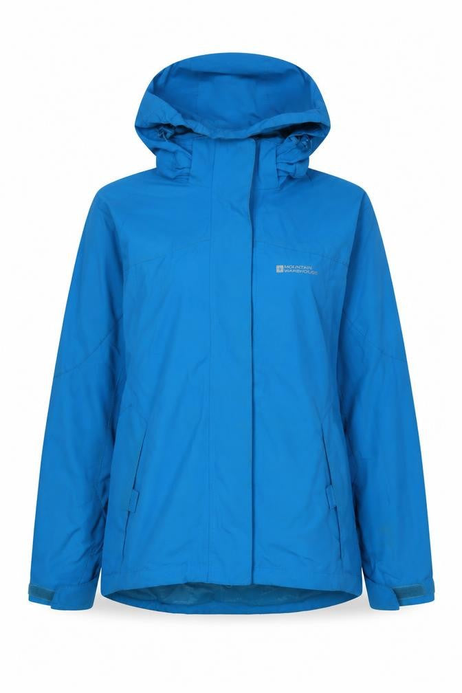 Front view of Mountain Warehouse Women's Blue Waterproof 3-in-1 Jacket