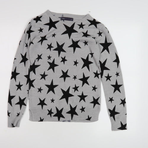 Marks and Spencer Women's Grey Star Jumper Size 6