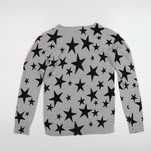 Marks and Spencer Women's Grey Star Jumper Size 6
