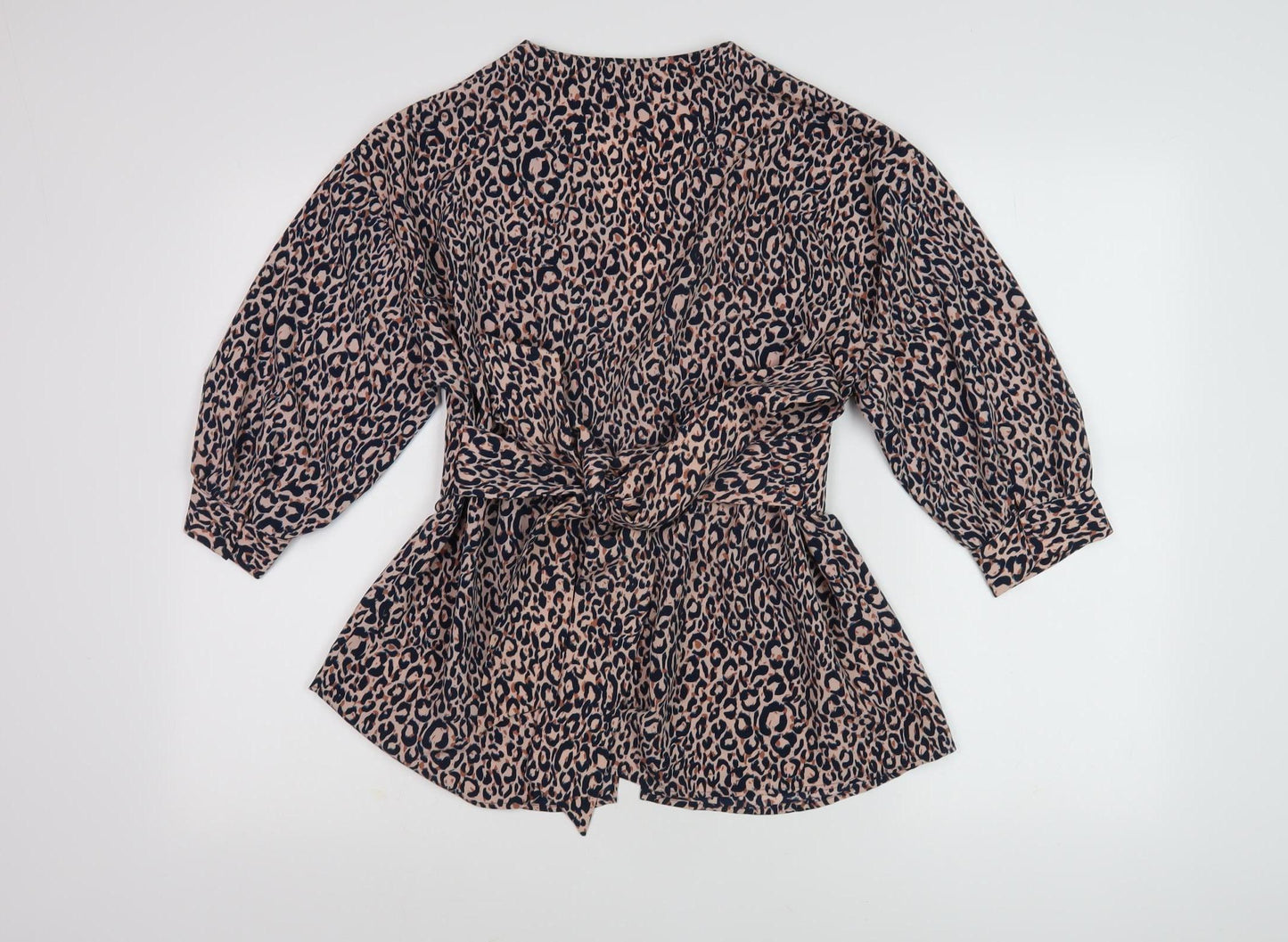 Topshop Women's Multicoloured Leopard Print Tunic Blouse