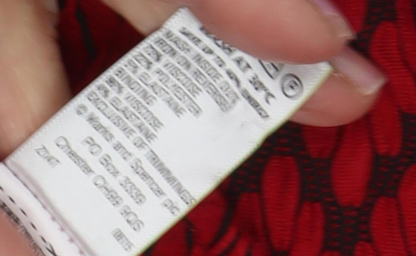 Marks and Spencer Women's Red Geometric Top Size 10