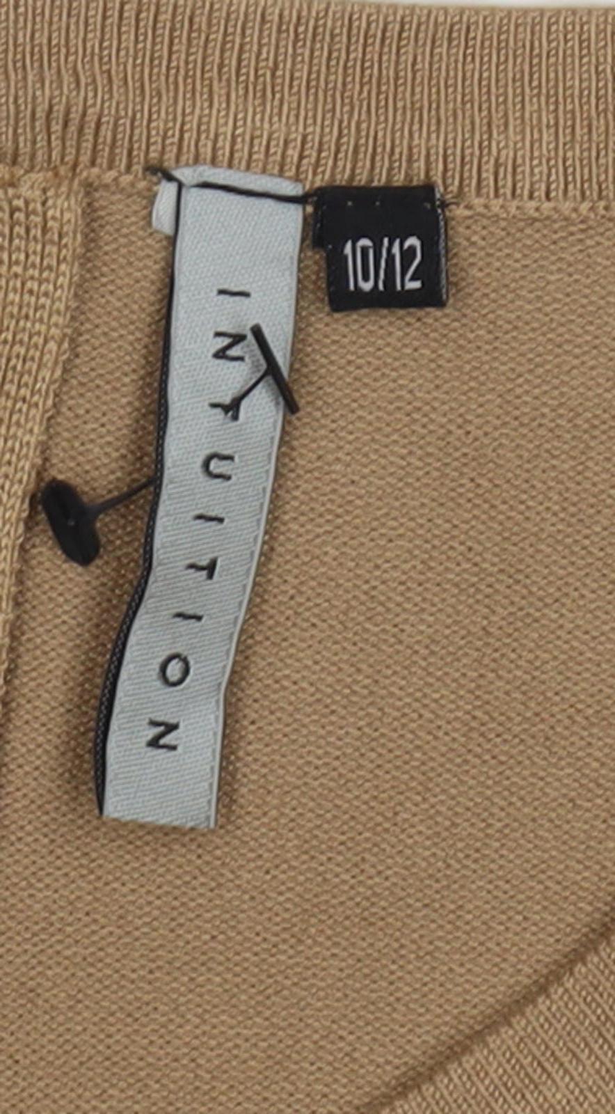 Intuition Women's Beige Striped Tunic Jumper Size 10